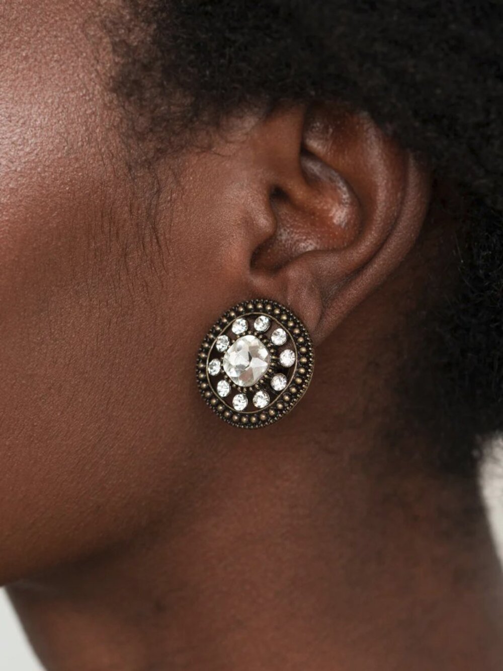 Paparazzi Jewelry Accessories - Dazzling Definition - Brass Earrings - Vintage
